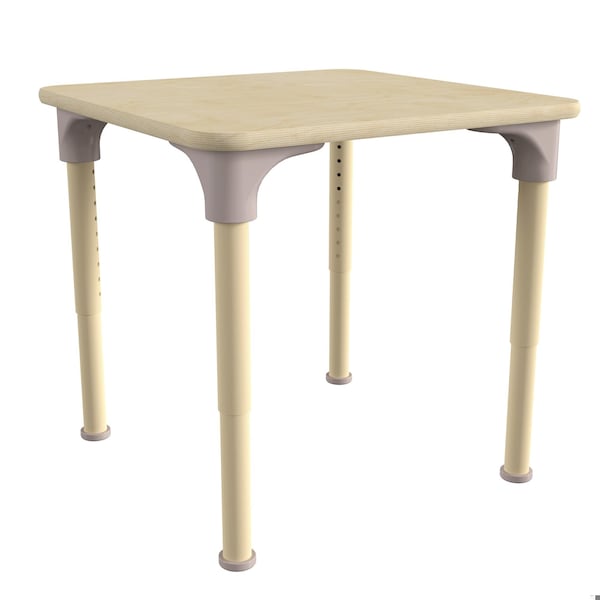 Flash Furniture 24 in W, 24 in L, 23 in H, Beechwood, Birch Plywood, Steel, Beech MK-ME088023-GG - main